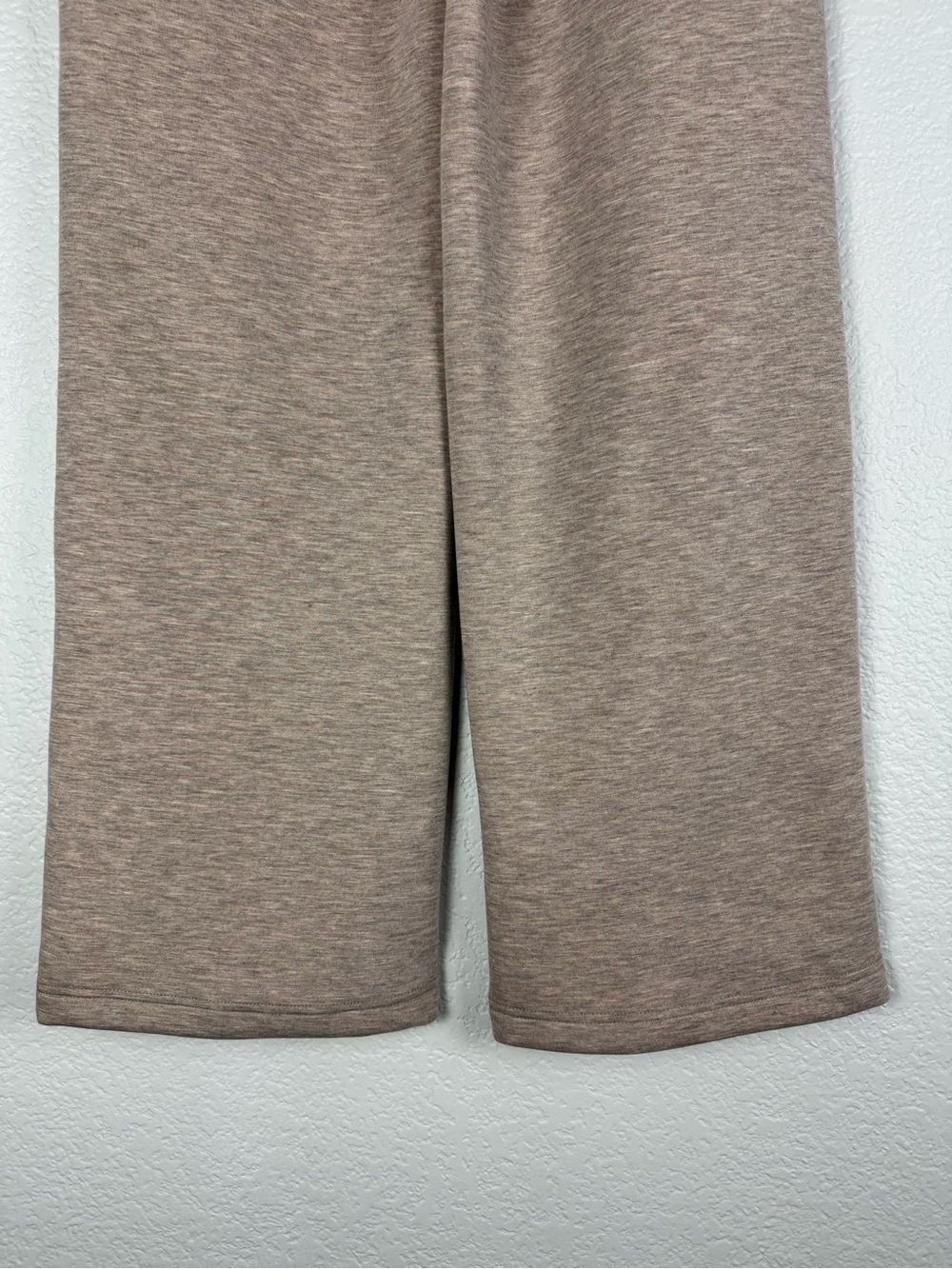 OGL Heather Taupe Stretchy Mid Rise Straight Leg Pull-on Pants with Pockets - Picture 13 of 13